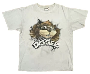 Chase Authentics Nascar Digger T-Shirt Fox Racing Double Sided L Semi Thrashed - Picture 1 of 11