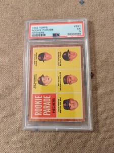 1962 Topps #591 Rookie Parade Pitchers PSA 5 Sam McDowell Short Print HOF