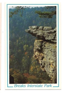 Clinchfield Overlook BREAKS INTERSTATE PARK Rock Ledge Virginia Postcard VA KY - Picture 1 of 2