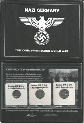 Nazi Germany: Zinc Coins of the Second World War – Album  (1, 5, and 10 Reich) - Image 1 of 4