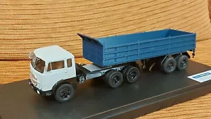 # 1/43 FIAT 693 T1 + SEMIRIMORCHIO CASSONE CAVA a 2 ASSI (BATTAX/IXO) # - Foto 1 di 5