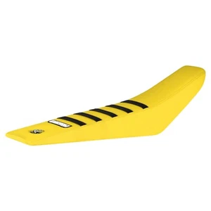 2024-2025 Husqvarna 50 Seat Cover all YELLOW with BLACK ribs #430 - Foto 1 di 6