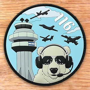 ISRAEL AIR FORCE 116 CONTROL COURSE PVC PATCH 3D GLOW IN DARK! - Picture 1 of 1