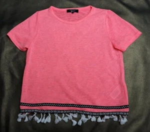 New New Look Neon Pink Tassle Hem Top-Girls 12-13yrs - Picture 1 of 4