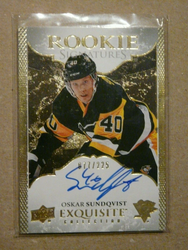 2016-17 Exquisite Collection Rookie Signatures Oskar Sundqvist RC 077/225 ERSOS - Image 1 of 1