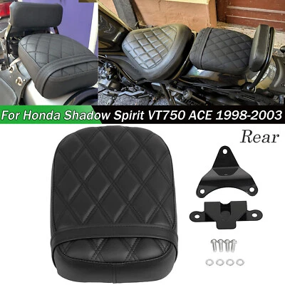 Asiento de pasajero trasero negro para Honda Shadow ACE 750 VT750C VT750CD Deluxe 98-03 Foto 1 de 4