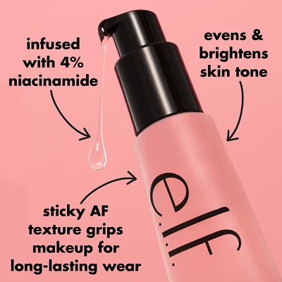 ELF Power Grip Primer Gel Based 4% Niacinamide Even Skin Tone Vegan 24ml Boxed - Image 1 of 2