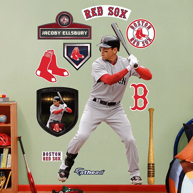 JACOBY ELLSBURY Red Sox 3'9"X6'5" FATHEAD REAL BIG Lifesize wall graphics +extra - Image 1 of 1