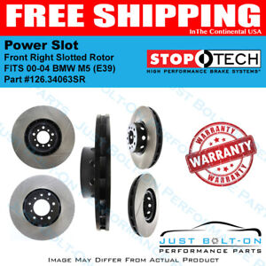StopTech Power Slot Front Right Slotted Rotor FITS 00-04 BMW M5 (E39)