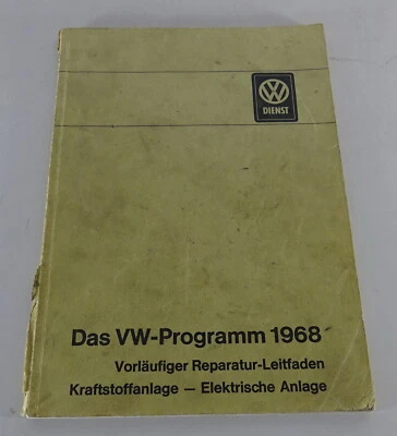 Manual de Taller VW 1600 , Tipo 3 Kratstoff Eléctrico Sistema Salida 1968 - Imagen 1 de 4