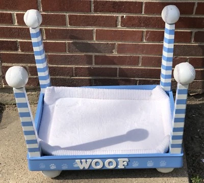 Customized Handmade Baseball Dog Pet Bed Size S-M - Image 1 of 4