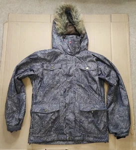 Quiksilver Snowboarding Jacket Size Small, Removable Fur, Armpit Pockets - Picture 1 of 22
