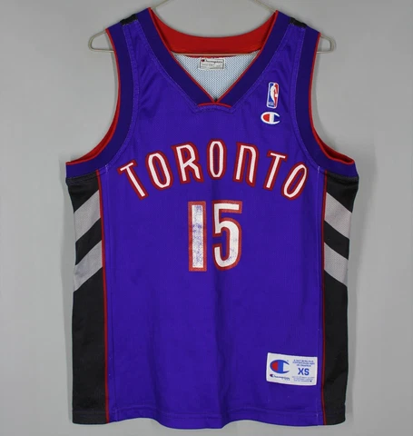 VINTAGE TORONTO RAPTORS NBA BASKETBALL JERSEY SHIRT #15 VINCE CARTER CHAMPION Cover