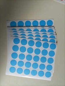 Etichette Adesive Tonde Blu - Foto 1 di 1