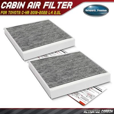 2x Filtro de Ar de Cabine para Toyota C-HR 2018-2022 2.0L Utilitário Esportivo 4 Portas GAS DOHC - Imagem 1 de 4