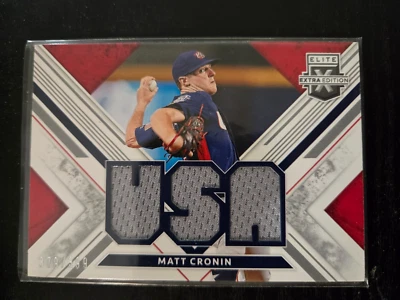 2019 ELITE EXTRA EDITION USA NATIONAL TEAM MATERIALS PATCH JERSEY MATT CRONIN - Image 1 of 2