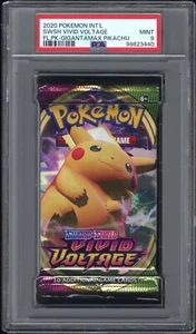 2020 POKEMON INT'L SWSH VIVID VOLTAGE GIGANTAMAX PIKACHU FOIL PACK PSA {9} MINT - Bild 1 von 2