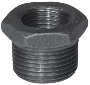 (10 Pack) 1" X 1/2" NPT Thread Hex Bushing Reducing Reducer Malleable Iron - Picture 1 of 2