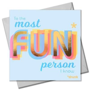 Birthday Card, Friend or Relation, Fun/Drunk, with gold foil - Picture 1 of 6
