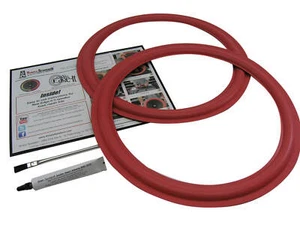 Kit de reparación envolvente de espuma woofer borde rojo altavoz Sound Dynamics de 15" (par) - Imagen 1 de 7