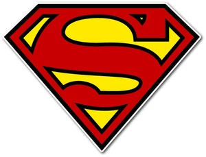 Superman Escudo Logo Grande Extraíble Pared Vinilo Calcomanía Pegatina 25"x19" - Imagen 1 de 1