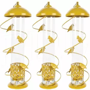Birds Finch Seed Garden Wildlife Hanging Birds Feeding Station Bird Feeders 3PK - Picture 1 of 1
