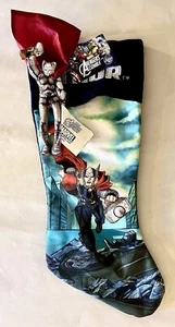 CHRISTMAS IS COMING Marvel THOR Donnergott Strumpf mit Stoff Actionfigur Neu mit Etikett - Bild 1 von 6