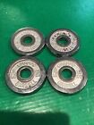 Lot of 4 Vintage Champs Barbell 1 1/4 lb Chrome Weight Plate Standard  1"