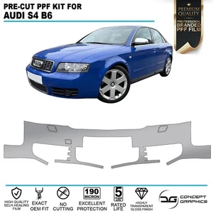 Front Bumper Stone Chip Guard PPF Paint Protection Film For Audi A4 S4 B6 02-05 - Picture 1 of 4