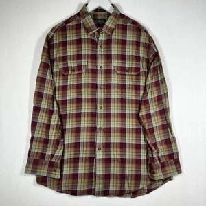 Pendleton Bridger rot kariertes Langarmhemd Herren Größe Large 100 % Baumwolle - Bild 1 von 12