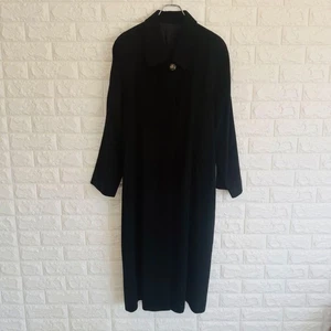 Abrigo Largo Loro Piana Negro 100% Cachemira Hecho en Italia Talla Libre Para Mujer - Imagen 1 de 24