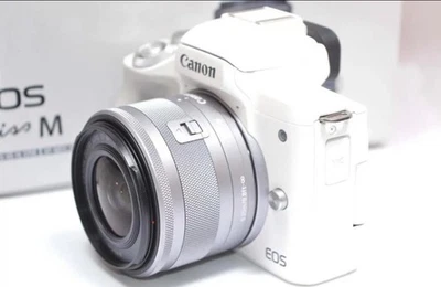 Near Mint Canon EOS Kiss M 24.1 MP Digital Mirrorless Camera Black Body #C034 - Image 1 of 4