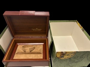 Rolex Vintage Wooden Watch Box + Leather Buckle Outer Case Genuine & Authentic - Picture 1 of 8