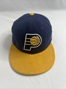Indiana Pacers New Era Official Team Color 2Tone 59FIFTY Fitted Hat 7 1/4 - Picture 1 of 7