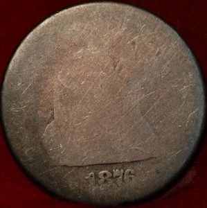 1876 Philadelphia Mint Silver Seated Liberty Quarter - Picture 1 of 2