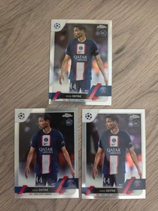 3x 2022-23 Topps Chrome UEFA Club Competitions Hugo Ekitike #125 RC PSG France - Bild 1 von 2