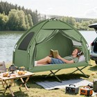 Portable 1 Person Raised Camping Tent Cot Combination for Fishing and Hunting
