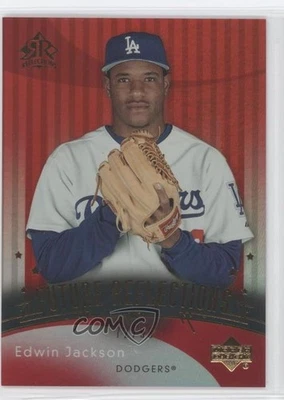 2005 Upper Deck Reflections Future Reflections Red /99 Edwin Jackson #127 - Image 1 of 2