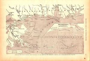 NEW ORLEANS-MOBILE-PENSACOLA-CAT/SHIP ISLAND Antique nautical map 1896 - Picture 1 of 1