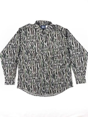 Vintage WOOLRICH CAMO HUNTING SHIRT NEW 80s Shadow Bark USA Made Button Down L - Image 1 of 4