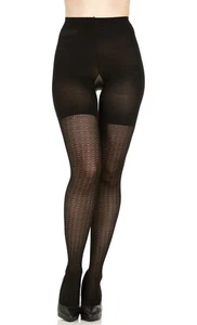 SPANX Love Your Assets Wish Bone strukturierte formende Strumpfhose in Schwarz Gr. 5 - Bild 1 von 9