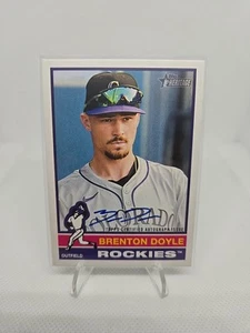 Brenton Doyle 2025 Topps Heritage #ROA-BDO Real One Auto Rockies - Bild 1 von 10