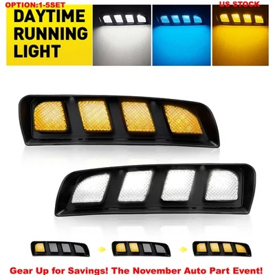 LED DRL Daytime Running Light Fog Lamp For Honda Civic Type R 2017-2021 2-20x - Image 1 of 4