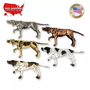 Zinn englischer Zeiger Hund Reversnadel oder Kühlschrankmagnet, D376F, Made in USA - Bild 1 von 7