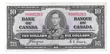 1937 Bank of Canada 10 Dollar Bill (small tear at top)