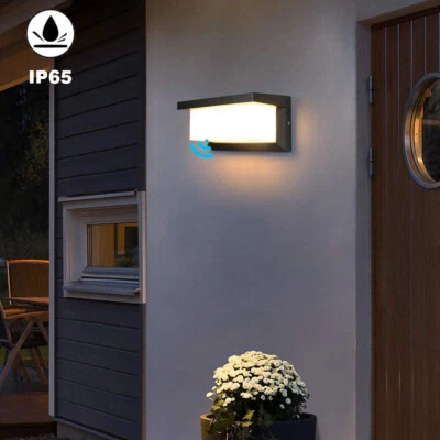 18W LED Wandleuchte Außenleuchte mit Bewegungsmelder Anthrazit Sensor Außenlampe - Bild 1 von 4