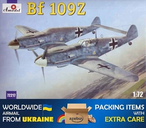 Messerschmitt Bf-109Z Deutscher Kämpfer Maßstab 1/72 Kunststoff Modellbausatz Amodel 72217 - Bild 1 von 12