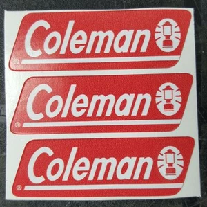 THREE (3) NEW COLEMAN REPLACEMENT STICKER LABEL DECAL LANTERN STOVE 1980s TO NOW - Picture 1 of 1
