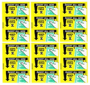 Etiquetas de validador de dólares MEI, 6 juegos, se adapta a la serie VN, se adapta a VN2511, VN2512 Mars - Imagen 1 de 1