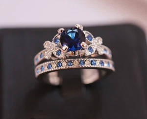 Juego de anillos de rodio cola de hadas (2 piezas) - Imagen 1 de 2